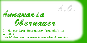 annamaria obernauer business card